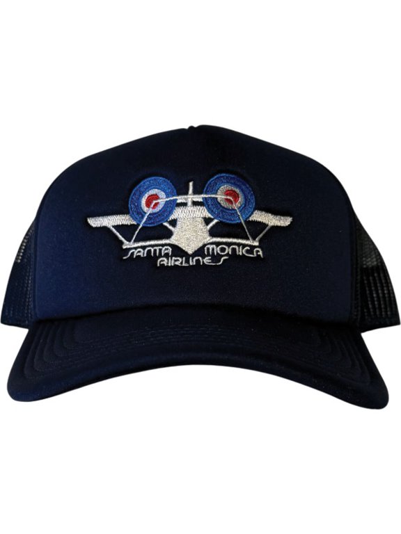 Santa Monica Airlines Skateboards Bi-Plane Navy Hat - Adjustable