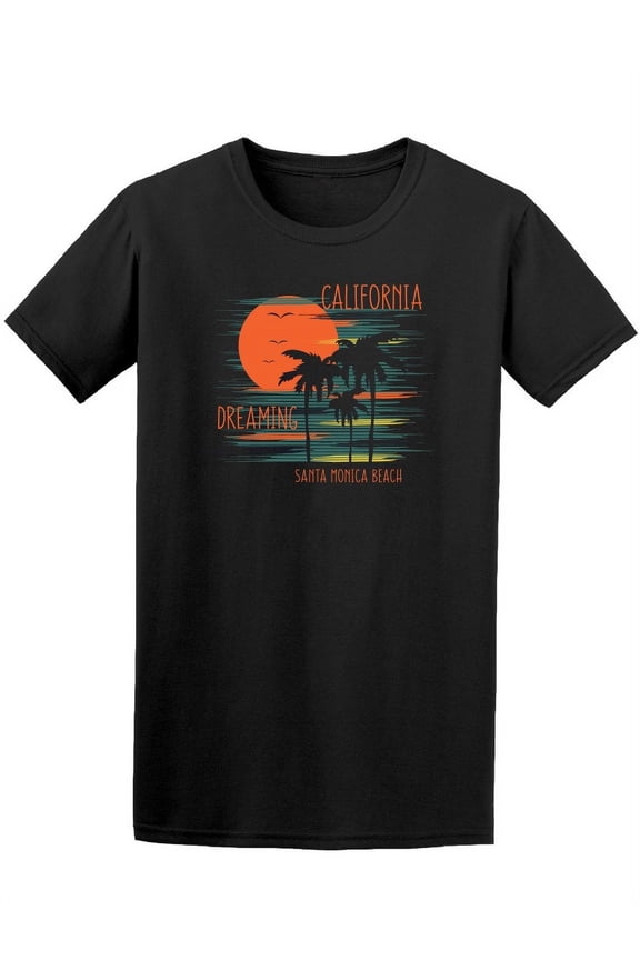 Santa Monica Beach Dreaming T-Shirt Men -Image by Shutterstock, Male Small