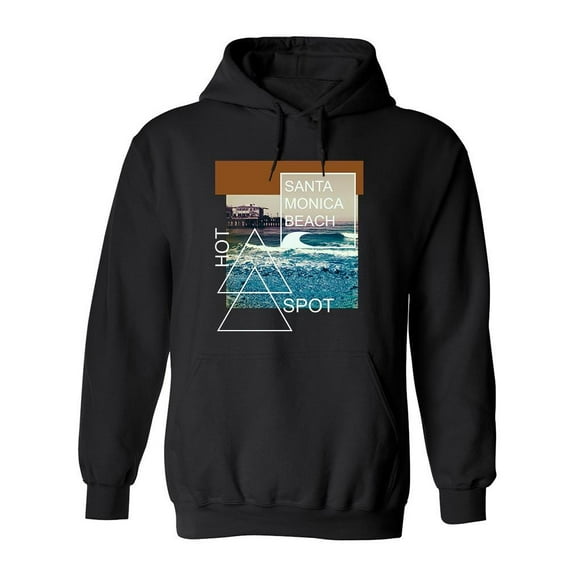 Santa Monica Beach, Hot Spot Hoodie Men -Image by Shutterstock, Male Large