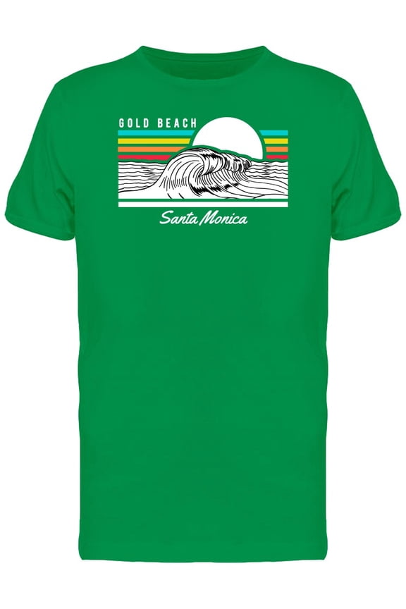 Santa Monica Beach Text Tee Men's -Image by Shutterstock