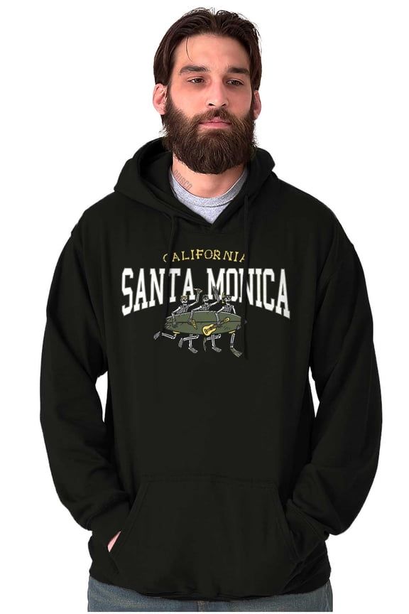 Santa Monica CA Surfing Skeletons Hoodie Sweatshirt Women Men Brisco Brands X