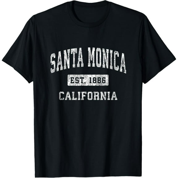 Santa Monica California CA Vintage Established Sports Design T-Shirt