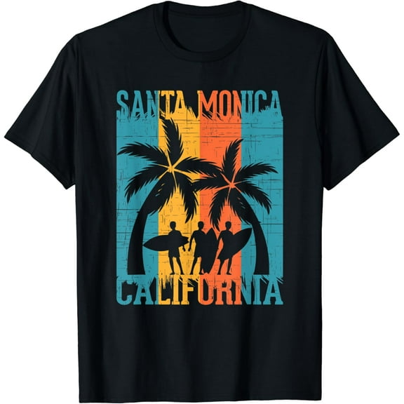 Santa Monica California Surfing T-Shirt