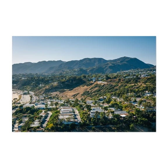 Santa Monica Mountains, Pacific Palisades - Santa Monica California Photography Unframed Wall Art Print 5 x 7 inches