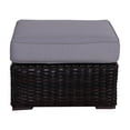 thumbnail image 1 of Santa Monica Ottoman in Tan Fabric Espresso Brown Frame/Gray Cushion, 1 of 2