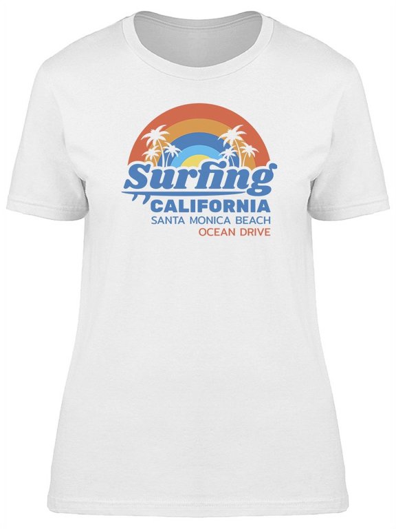 Santa Monica Surf California T-Shirt Women -Image by Shutterstock, Female Large