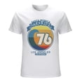 thumbnail image 1 of Santa Monica Surfride 76 Men’s Graphic T-shirt Vintage Short Sleeve Sport Tee White M, 1 of 5