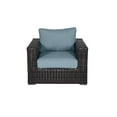 thumbnail image 1 of Santa Monica Wicker Rattan Club Chair in Espresso Brown Frame/Spa Cushion, 1 of 1