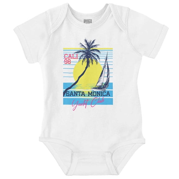 Santa Monica Yacht Club California Romper Boys or Girls Infant Baby Brisco Brands NB