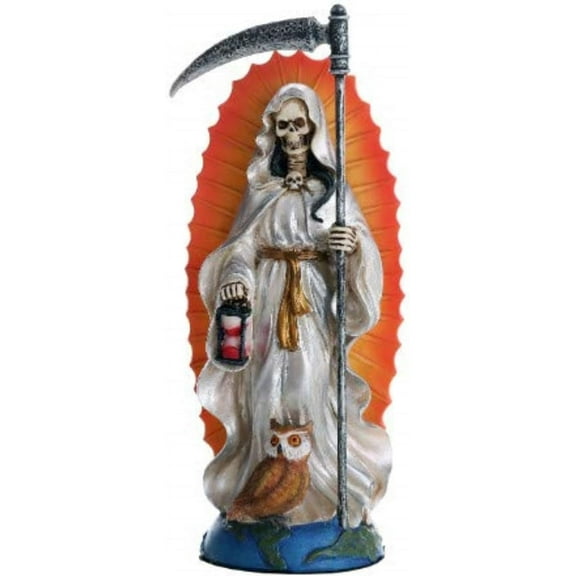 Santa Muerte Saint of Holy Death Standing Religious Statue  Tunic Purification Santisima Muerte Sculpture