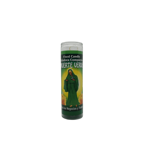 Santa Muerte Verde Fixed Candle