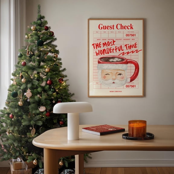 Santa Mug Poster: Retrodecor Pdf, Unframed Poster Size 16x24