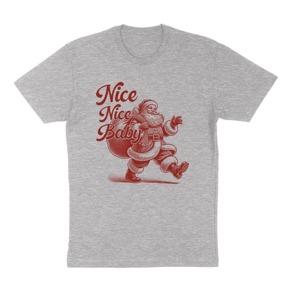 Santa Nice Nice Baby Shirt Unisex X-Small Grey