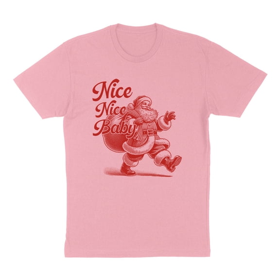 Santa Nice Nice Baby Shirt Unisex X-Small Pink