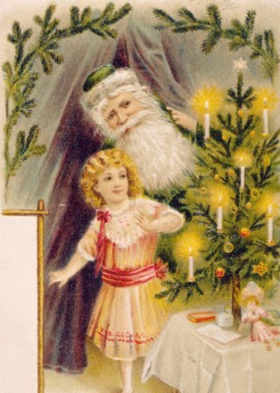 Santa Nostalgia Cards Canvas Art - (18 x 24)