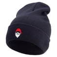 thumbnail image 1 of Santa Ornament Embroidered 12 Inch Long Knitted Beanie - Navy OSFM, 1 of 5