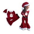 thumbnail image 1 of Santa Outfit Baby Boy Long Sleeve Christmas Jacket + Long Pants + Xmas Hat 3pcs Set Toddler Boy Christmas Outfit Party Outfit 1-2 Years, 1 of 9