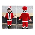 thumbnail image 1 of Santa Outfit KIds Girl Long Sleeve Tops Pants Hat Belt Kids Xmas Santa Suit Set Christmas Outfit for Kids Party Dress Up 6-7 Years, 1 of 8