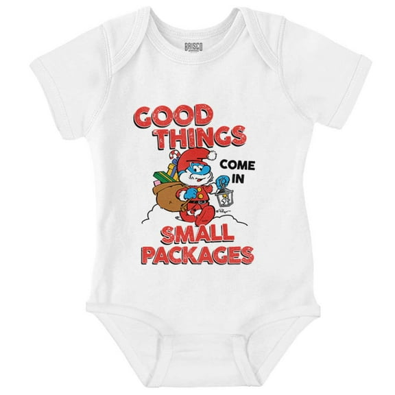 Santa Papa Smurf Christmas Presents Romper Boys or Girls Infant Baby Brisco Brands 18M