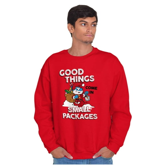 Santa Papa Smurf Christmas Presents Sweatshirt for Men or Women Brisco Brands M