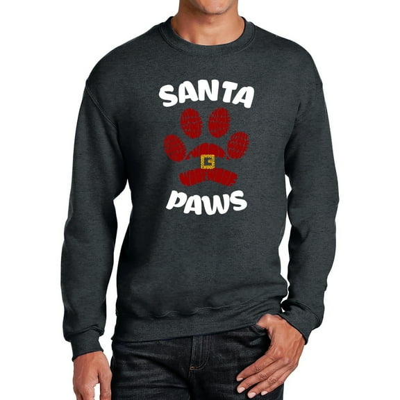 Santa Paws - Men's Word Art Crewneck Sweatshirt