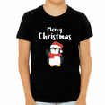 thumbnail image 1 of Santa Penguin Kids Christmas Shirts for Boys Funny Christmas T Shirts for Boys Cute Kids Christmas Gift, 1 of 6