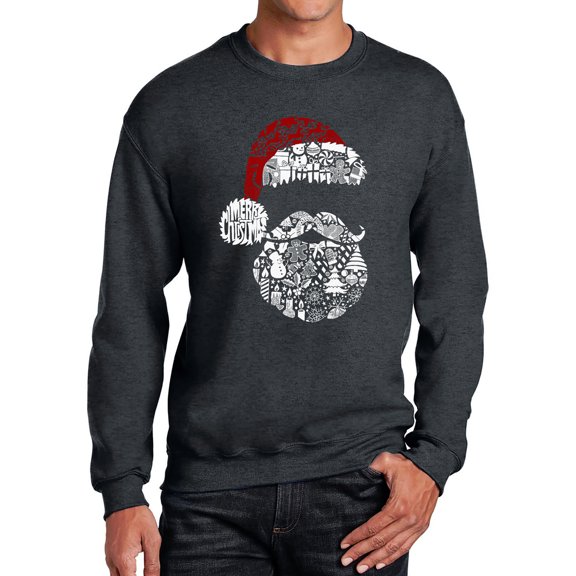 Santa Pics - Men's Word Art Crewneck Sweatshirt