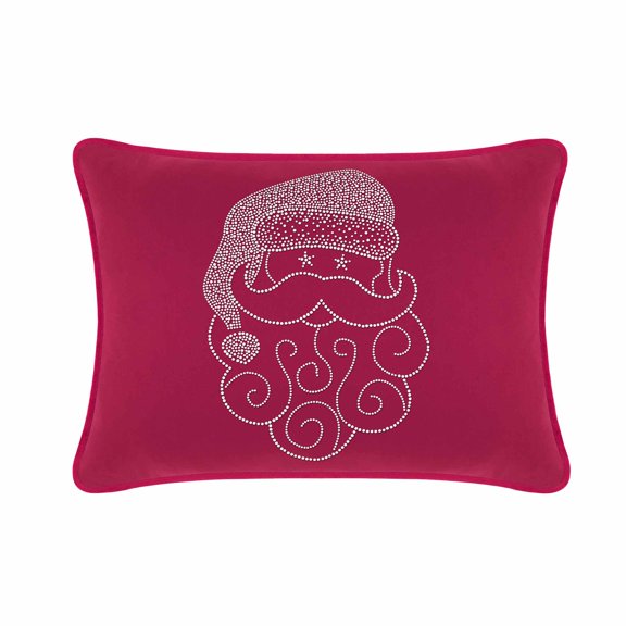 Santa Pillow - 14x20 - Fuchsia Velvet