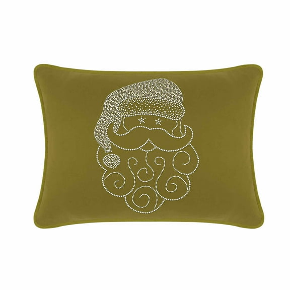 Santa Pillow - 14x20 - Olive Velvet