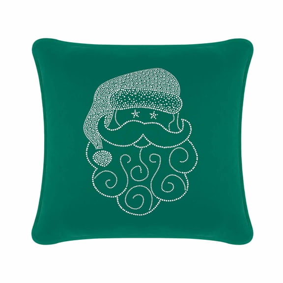 Santa Pillow - 16x16 - Emerald Velvet