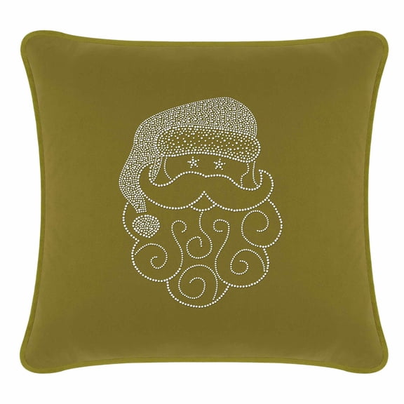 Santa Pillow - 20x20 - Olive Velvet