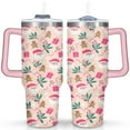 thumbnail image 1 of Santa Pink Hat Gifts Gingerbread Men 40 Oz Tumbler with Handle Lid and Straw Stainless Steel Double Walled Vacuum Insulated Cup Merry Christmas Gifts Tumbler for Women Men Friends Outdoor Indoor, 1 of 6