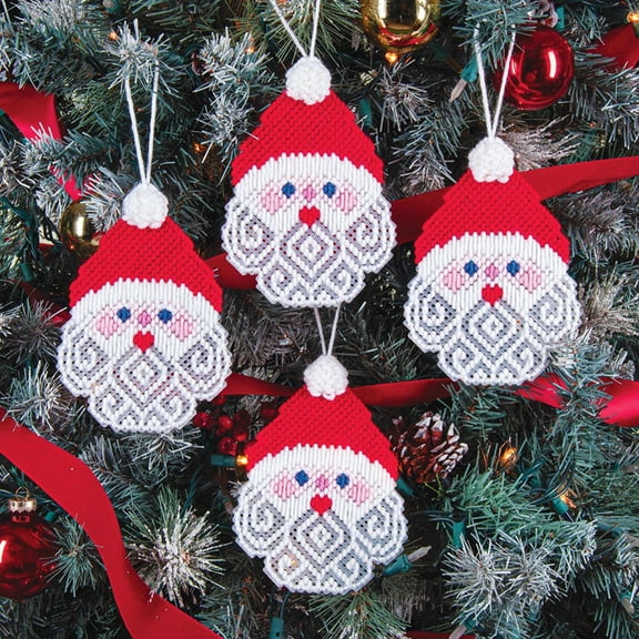 Santa Plastic Canvas Ornament Kit