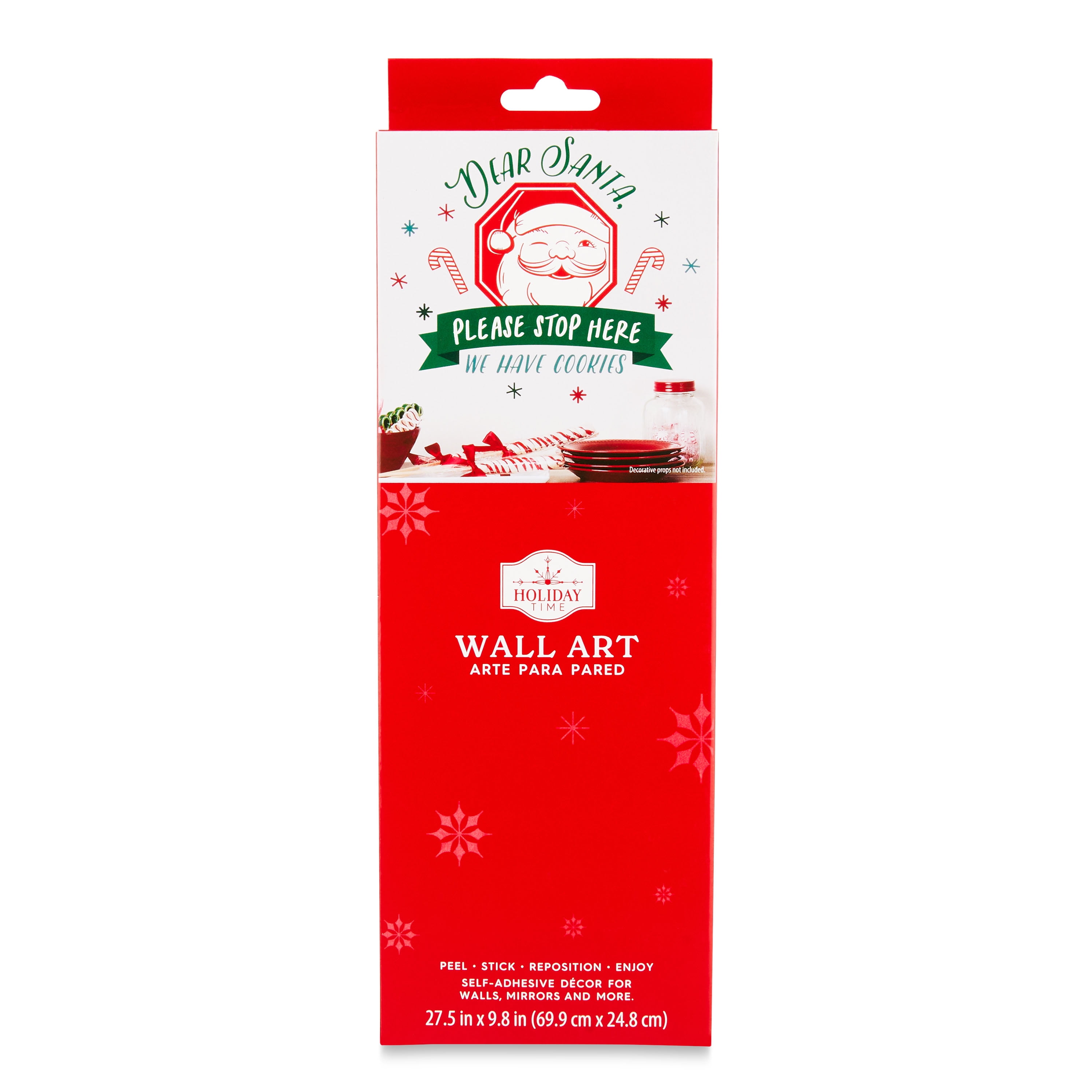 Santa Please Stop Here Christmas Wall Art, 27.5 in x 9.75 in, by