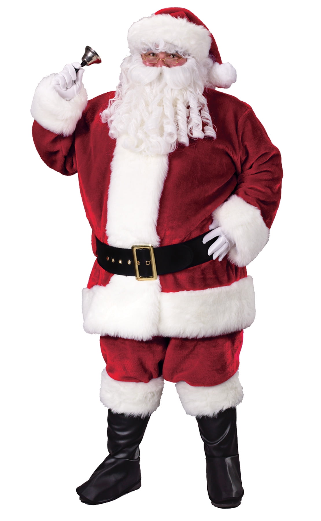 Santa Plush Crimson Adult Halloween Suit - Walmart.com