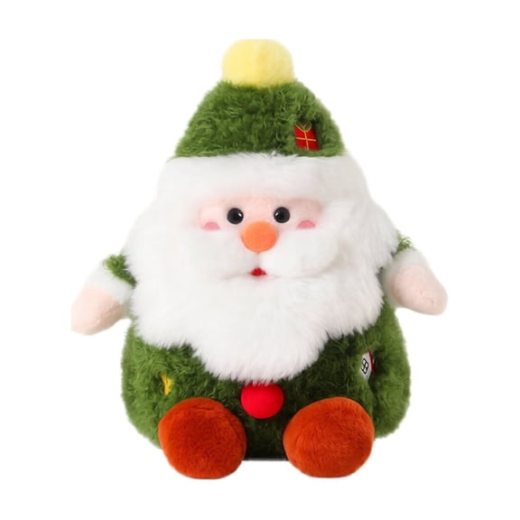 Santa Plush Pillow Doll Sleeping Hug Pillow Stuffed Figure Soft Fabric Holiday Character Cushion Toy for Sofa Bed Room