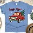 thumbnail image 1 of Santa Red Truck Shirt | Rustic Country Style Graphic Tee for Holiday Fans, CarolinaBlue, Size L, 1 of 6