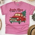 thumbnail image 1 of Santa Red Truck Shirt | Rustic Country Style Graphic Tee for Holiday Fans, Heliconia, Size 2XL, 1 of 6