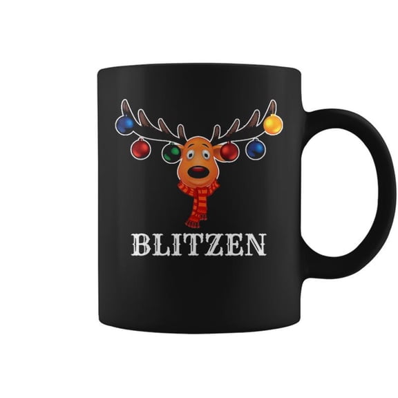 Santa Reindeer Blitzen Xmas Group Costume Coffee Mugs