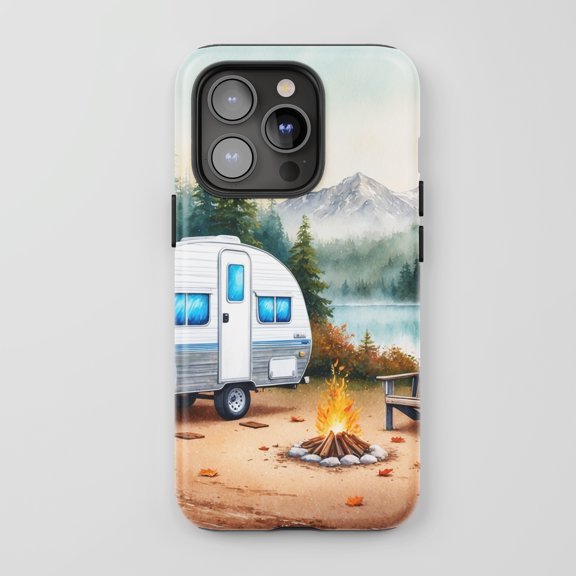 Santa Reindeer For All iPhone Series Protective Phone Case Christmas Winter White Design