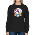 thumbnail image 1 of Santa Riding A Unicorn Sweatshirt Women -Smartprints Designs, Female 5X-Large, 1 of 4