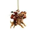 thumbnail image 1 of Santa Riding Dog Christmas Tree Acrylic Pendant – Nativity Design Combining Doll and Tree Elements, Spiritual Christmas Decoration for Holiday Display,B, 1 of 3