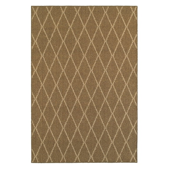 Santa Rosa 090N6 Brown and Sand Area Rug 1'10" X 7' 6"