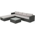 thumbnail image 1 of Santa Rosa 6-Seater Wicker Sectional Sofa with Aluminum Frame/Silver Cushion, 1 of 46