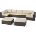 thumbnail image 1 of Santa Rosa 7 Seater Sectional Sofa Set with Cushions Multibrown/Beige, 1 of 30
