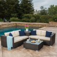 thumbnail image 1 of Santa Rosa Outdoor 6-piece Wicker Sectional Sofa with Storage, 1 of 5