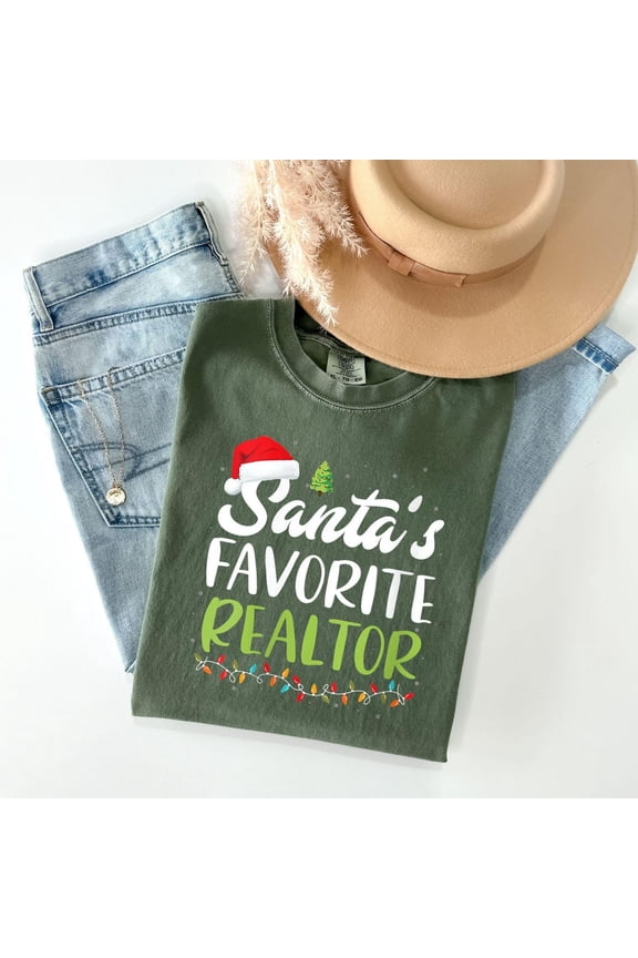Santa’S Favorite Realtor Funny Real Estate T-Shirt