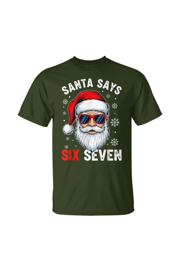 Santa Says Six Seven Gen Alpha Slang Christmas 67 Meme TShirt