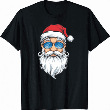 Santa Shirt for Boys Girls Christmas Tree Lights T-Shirt