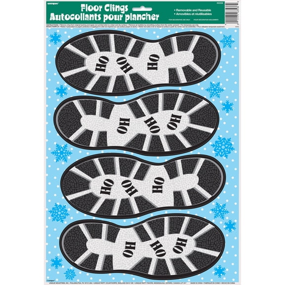 Santa Shoe Christmas Floor Clings